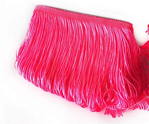 RAILONCH 10 Meter DIY Fransen Tanzfransen Geschnitten Fransenborte, Fransenband fur DIY Nähzubehör KostümTrimmen Apparel Lateinisches (Pink,15cm) von RAILONCH