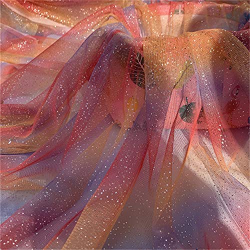 RAILONCH 2pcs Regenbogen Tulle Tüll DIY von Hand Bogen Kopfschmuck Kleidungsstoff für Hochzeit Geburtstag Party Festliche Event Decor Supplies (C) von RAILONCH