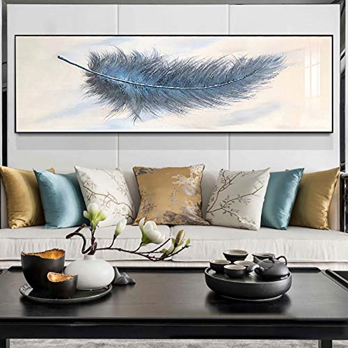 RAILONCH DIY Diamond Painting 5D Feder Diamant Painting Set Full Drill Stickerei Groß Bilder Diamonds Malerei für Home Wand Dekor (100x40cm) von RAILONCH