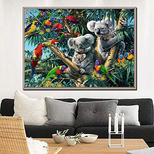RAILONCH Koala Diamond Painting Kits für Kinder Diamond Full Drill Strass Bilder für Schlafzimmer Dekor (30×40cm) von RAILONCH
