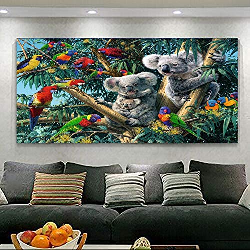 RAILONCH Koala Diamond Painting Kits für Kinder Diamond Full Drill Strass Bilder für Schlafzimmer Dekor (60×100cm) von RAILONCH