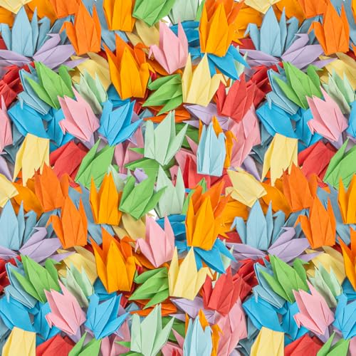 RAINFLOW Origami-Papierkraniche – 200 Stück, gemischte Farben, handgefertigt, gefaltete Papierkraniche, 7 cm, Origami-Papier für Hochzeitsdekoration, Teeparty, Zuhause und Weihnachtsbaumschmuck RAINFLOW Origami-Papierkraniche – 200 Stück, gemischte Farben, handgefertigt, gefaltete Papierkraniche, 7 cm, Origami-Papier für Hochzeitsdekoration, Teeparty, Zuhause und Weihnachtsbaumschmuck von RAINFLOW
