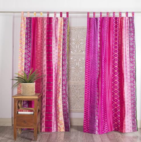 RAJBHOOMI HANDICRAFTS Presents Seiden-Sari-Dekovorhänge, Heimdekoration, Wohnzimmervorhang, 213,4 cm, Violett RAJBHOOMI HANDICRAFTS Presents Seiden-Sari-Dekovorhänge, Heimdekoration, Wohnzimmervorhang, 213,4 cm, Violett von RAJBHOOMI HANDICRAFTS