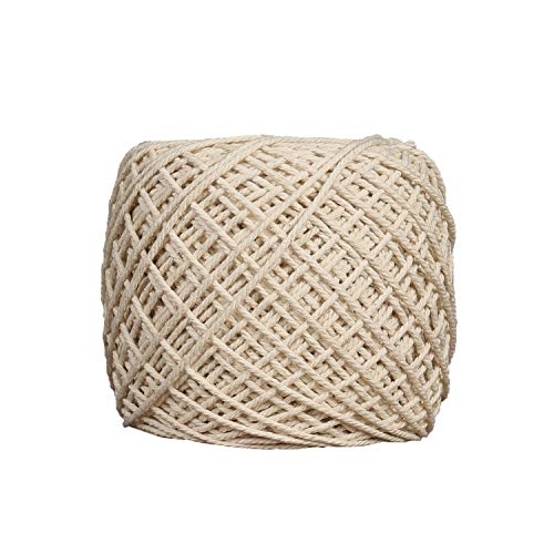 Makramee Garn Seil 4mm x 200 m - Natürliche Baumwolle Kordel 3PLY Starke Macrame Cord Boho Tapisserie Baumwollkordel Wandbehang Pflanzenhalter Dekoration von RAJRANG BRINGING RAJASTHAN TO YOU