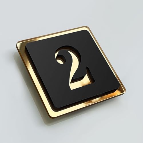 Runder Nummernschildaufkleber aus Acryl for Schließfächer, Tischnummernkarte for Restaurants, for Wohnhäuser, Wohnungen, Büroräume, Briefkästen, Nummernschild aus Acryl(8cm Square,81-100) von RAKKYOFD