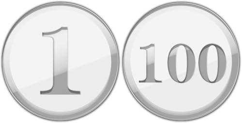 Tischnummernkarte for Restaurants, Tischnummern, runder Spindnummernaufkleber aus Acryl, for Wohnhaus, Wohnung, Büroraum, Briefkasten, Acrylnummernschild(5cm Silver,61-80) von RAKKYOFD