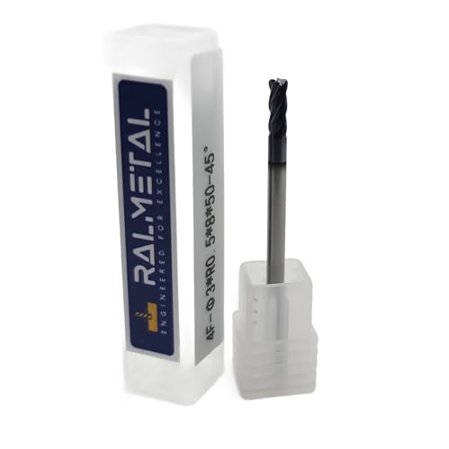 VHM Radialfräser Schaftfräser Hartmetal 1 x 4 x 50 mm R0.2 45 HRC 4-schneidig Fräser von RALMETAL