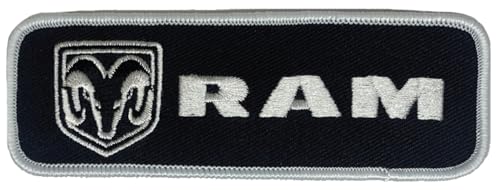 Ram Aufnäher mit Trucks-Logo, bestickt, schwarz, 11,4 x 3,8 cm, Heißsiegel-Aufnäher für Kleidung, Rucksäcke, Hüte, Jacken und Jeans Ram Aufnäher mit Trucks-Logo, bestickt, schwarz, 11,4 x 3,8 cm, Heißsiegel-Aufnäher für Kleidung, Rucksäcke, Hüte, Jacken und Jeans von RAM