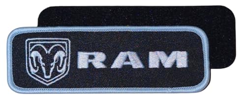 Ram Aufnäher mit Trucks-Logo, bestickt, schwarz, 11,4 x 3,8 cm, Stickerei-Aufnäher für Kleidung, Rucksäcke, Hüte, Jacken und Jeans von RAM