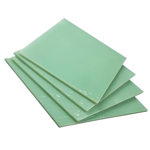 1 x FR4-Glasfaserplatte, hellgrün, Dicke 3 bis 10 mm, Epoxidharz, hochtemperaturbeständige Isolierplatte (300 x 300 x 3 mm) von RAMBEX