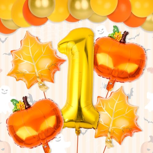 Kürbis Luftballons Kürbis 1. Geburtstag Dekorationen Herbst Erster Geburtstag Dekorationen (Orange) von RANERVZ