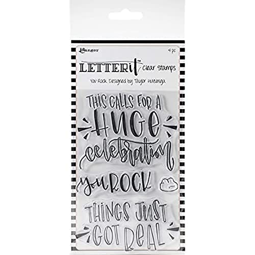 RANGER INDUSTRIES 617028 Transparente Stempel, 10,2 x 15,2 cm, You Rock, Einheitsgröße von Ranger