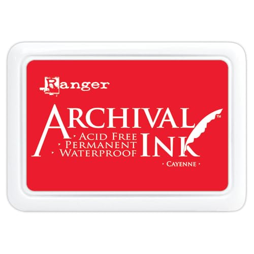 RANGER INDUSTRIES AIP85775 Archiv Cayenne Stempelkissen, rot, Einheitsgröße von RANGER INDUSTRIES