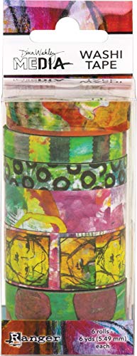 Ranger DINAWASH-63001 Dina Wakley Media Washi-Klebeband #4, by The Yard, Washipapier von Ranger