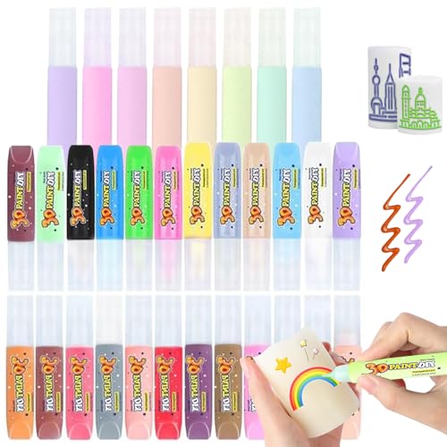 RANJIMA 32 Stück Wachsstifte für Kerzen, 32 Farben 10ml Kerzenstifte Kerzen Bemalen Set, Kerzenfarben Kerzenpen Candle Pen für Kerzen Verzieren & Personalisieren für Holz Keramik Glas (32 Farben) RANJIMA 32 Stück Wachsstifte für Kerzen, 32 Farben 10ml Kerzenstifte Kerzen Bemalen Set, Kerzenfarben Kerzenpen Candle Pen für Kerzen Verzieren & Personalisieren für Holz Keramik Glas (32 Farben) von RANJIMA