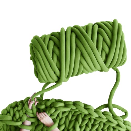 RANJIMA Armstricken Wolle, 500g/25m Chunky XXL Wolles zum Handstricken, Grob Gestrickte Schlauchgarn Häkelwolle Dickes Garn zum Häkeln Stricken für Anfänger, Decken, Tasche, Körbe, Handstrickgarn von RANJIMA