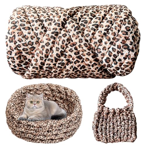 RANJIMA Armstricken Wolle, 500g/25m Chunky XXL Wolles zum Handstricken, Grob Gestrickte Schlauchgarn Häkelwolle Dickes Garn zum Häkeln Stricken für Anfänger, Decken, Tasche, Körbe, Handstrickgarn von RANJIMA