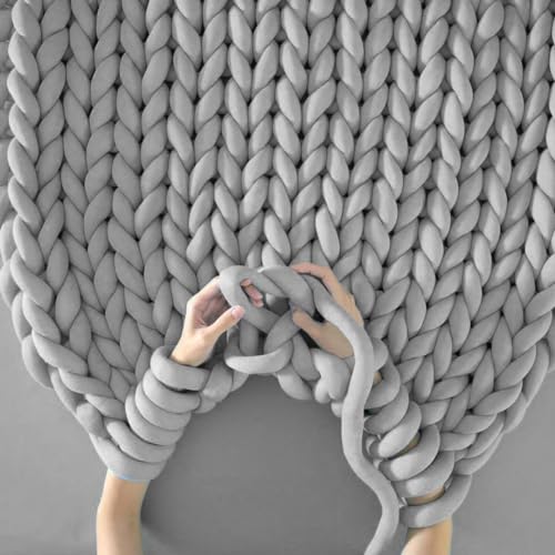 RANJIMA Dicke Wolle Garn,Dicke wolle zum handstricken, Grob Gestrickte Kuscheldecke, 250g Länge ca 12,5M,Sperrige Armstricken Chunky wolle Garn Handstrickgarne für Teppiche Decke Handwerk Kissen Sofa RANJIMA Dicke Wolle Garn,Dicke wolle zum handstricken, Grob Gestrickte Kuscheldecke, 250g Länge ca 12,5M,Sperrige Armstricken Chunky wolle Garn Handstrickgarne für Teppiche Decke Handwerk Kissen Sofa von RANJIMA
