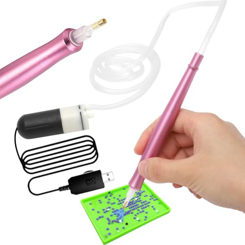 RANJIMA Elektrische Diamond Paint Stift, 5D Diamond Painting Werkzeug mit Tablett, Diamond Paint Zubehör für DIY Handwerk,Diamantmalerei Stickerei Painting Craft, Geburtstag Geschenk für Kinder (Rosa) RANJIMA Elektrische Diamond Paint Stift, 5D Diamond Painting Werkzeug mit Tablett, Diamond Paint Zubehör für DIY Handwerk,Diamantmalerei Stickerei Painting Craft, Geburtstag Geschenk für Kinder (Rosa) von RANJIMA