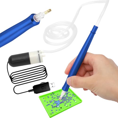 RANJIMA Elektrische Diamond Paint Stift, 5D Diamond Painting Werkzeug mit Tablett, Diamond Paint Zubehör für DIY Handwerk,Diamantmalerei Stickerei Painting Craft, Geburtstag Geschenk für Kinder (Blau) RANJIMA Elektrische Diamond Paint Stift, 5D Diamond Painting Werkzeug mit Tablett, Diamond Paint Zubehör für DIY Handwerk,Diamantmalerei Stickerei Painting Craft, Geburtstag Geschenk für Kinder (Blau) von RANJIMA
