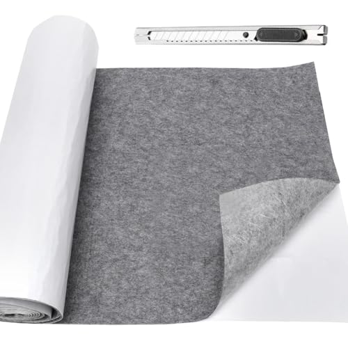 RANJIMA Filz Selbstklebend Dunkelgrau, 40x220cm Klebefilz 2mm Dick Filzmatte Selbstklebender Filzrolle mit Handwerkermesser, Selbstklebend Filzstoff für Couch, Tischbeine, Box Liner, Cup Mat, DIY RANJIMA Filz Selbstklebend Dunkelgrau, 40x220cm Klebefilz 2mm Dick Filzmatte Selbstklebender Filzrolle mit Handwerkermesser, Selbstklebend Filzstoff für Couch, Tischbeine, Box Liner, Cup Mat, DIY von RANJIMA