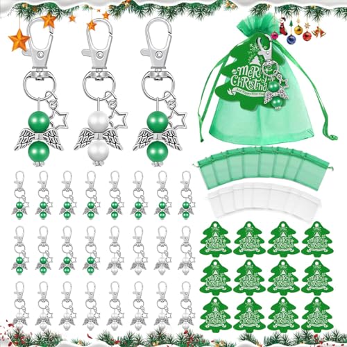 RANJIMA Gastgeschenke Taufe Weihnachten, 24 Stück Weihnachtsanhänger Schutzengel Anhänger Schlüsselanhänger, Kraftpapieranhänger,Organza Beutel,für Gastgeschenk Weihnachtsdeko Kommunion Hochzeit Party RANJIMA Gastgeschenke Taufe Weihnachten, 24 Stück Weihnachtsanhänger Schutzengel Anhänger Schlüsselanhänger, Kraftpapieranhänger,Organza Beutel,für Gastgeschenk Weihnachtsdeko Kommunion Hochzeit Party von RANJIMA