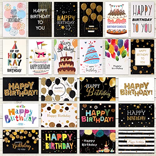 RANJIMA Geburtstagskarten mit Umschlag, 24 Stück Klappkarten Blanko, Grußkarten Geburtstag Glückwunschkarte Set, Birthday Card mit Briefumschläge Postkarten für Weihnachten Geburtstagsgeschenk Freunde RANJIMA Geburtstagskarten mit Umschlag, 24 Stück Klappkarten Blanko, Grußkarten Geburtstag Glückwunschkarte Set, Birthday Card mit Briefumschläge Postkarten für Weihnachten Geburtstagsgeschenk Freunde von RANJIMA