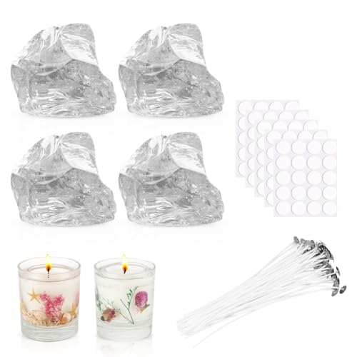 RANJIMA Gel Wachs Kerze Making Kit, Gelee Wachs DIY Kerze Machen Handgefertigte Material Crystal für die Kerzenherstellung für Gel duftende Machen DIY-Projekte (Transparent) von RANJIMA