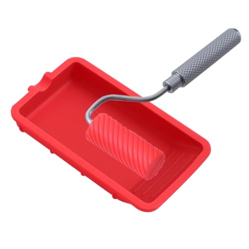 RANJIMA Leimroller Holzleim mit Silikon Farbwanne, Wiederverwendbare Leimwalze Leimpinsel Leimspender für Handwerk, Holzbearbeitung und Größere Klebeprojekte, Schnell und Gleichmäßig Auftragen, Rot RANJIMA Leimroller Holzleim mit Silikon Farbwanne, Wiederverwendbare Leimwalze Leimpinsel Leimspender für Handwerk, Holzbearbeitung und Größere Klebeprojekte, Schnell und Gleichmäßig Auftragen, Rot von RANJIMA