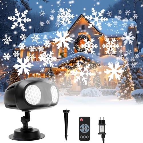 RANJIMA Schneeflocken Projektor, Projektor Weihnachten Aussen, LED Projektionslampe mit Fernbedienung, IP65 Wasserdicht Weihnachts Projektor Außen für Garten Weihnachten Hochzeit Party Dekorationen RANJIMA Schneeflocken Projektor, Projektor Weihnachten Aussen, LED Projektionslampe mit Fernbedienung, IP65 Wasserdicht Weihnachts Projektor Außen für Garten Weihnachten Hochzeit Party Dekorationen von RANJIMA