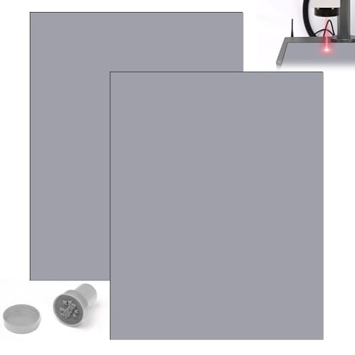 RANJIMA Stempelgummi für Laser, Stempel Gummi zum Lasern A4, Laser Gummi Blatt Pad 300x210mm, Lasergummi Stempel Gummi-Stempelblatt Rubber Stamp Sheet für DIY Crafts Stamp Gravurmaschinen 2 Stück von RANJIMA