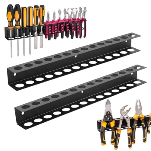 RANJIMA Zangenhalter Wandhalterung, 2 Stück Zangen Wandregal 40cm 14 Löcher Werkzeug Wandhalter, Stahl Zangenschlüssel Organizer Schraubendreher und Zangen Halter Hammerständer für Garage, Werkstatt RANJIMA Zangenhalter Wandhalterung, 2 Stück Zangen Wandregal 40cm 14 Löcher Werkzeug Wandhalter, Stahl Zangenschlüssel Organizer Schraubendreher und Zangen Halter Hammerständer für Garage, Werkstatt von RANJIMA