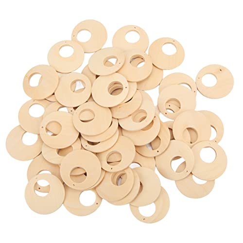 Holz Schmuck Rohlinge, 50 Stück Holz Ohrring Rohlinge Hohl Runde DIY Machen Einfach Färben Verschleißfest Leichte Schmuckherstellung Zubehör Holz Schmuck Rohlinge, 50 Stück Holz Ohrring Rohlinge Hohl Runde DIY Machen Einfach Färben Verschleißfest Leichte Schmuckherstellung Zubehör von RANNYY