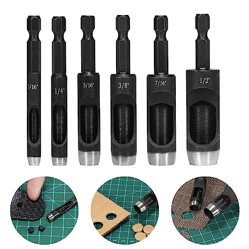 6 Stück Lederhandwerk Hohllocher Kunststoff Gummistanze für elektrische Bohrmaschine 6 Stück Lederhandwerk Hohllocher Kunststoff Gummistanze für elektrische Bohrmaschine von RANRAO