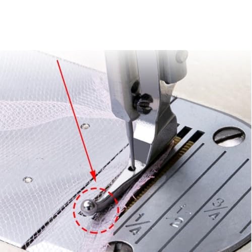 Perlen-Pailletten-Nähfuß zum Nähen für Brautkleider und Perlenstoffe, kompatibel mit den meisten Standardmaschinen für professionelles Finish und glatte Nähte (kurzer Mund) von RANRAO