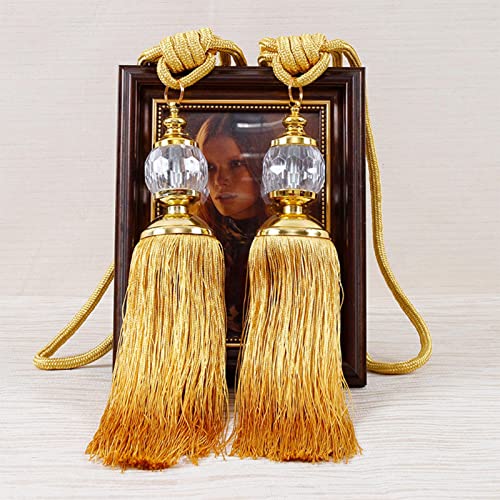 RANRAO 1 Paar Quasten-Raffhalter, Vorhang-Clips, Raffhalter, luxuriöse Quasten-Perlen-Krawattenklammern, Raffhalter, Seil, Kristallball, Dekoration, Raffhalter, Seil, Krawatte RANRAO 1 Paar Quasten-Raffhalter, Vorhang-Clips, Raffhalter, luxuriöse Quasten-Perlen-Krawattenklammern, Raffhalter, Seil, Kristallball, Dekoration, Raffhalter, Seil, Krawatte von RANRAO