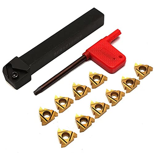 RANRAO 10 Stück 16ER AG60 Gewindeeinsatz + SER1212H16 12 mm Drehmaschine CNC-Schneidwerkzeughalter RANRAO 10 Stück 16ER AG60 Gewindeeinsatz + SER1212H16 12 mm Drehmaschine CNC-Schneidwerkzeughalter von RANRAO