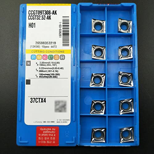 RANRAO 10 Stück CCGT09T308-AK H01 CCGT 32,52 CNC-Einsätze CCMT09T3 Drehmeißel für Aluminium RANRAO 10 Stück CCGT09T308-AK H01 CCGT 32,52 CNC-Einsätze CCMT09T3 Drehmeißel für Aluminium von RANRAO