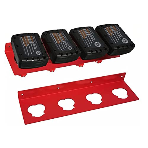 RANRAO Batteriehalter für M12, Metall-Batteriespeicher für 4 Stück M12 6.0 Batterie, Halterung Wandregal mit 4 Schlitzen Zubehör Werkzeug RANRAO Batteriehalter für M12, Metall-Batteriespeicher für 4 Stück M12 6.0 Batterie, Halterung Wandregal mit 4 Schlitzen Zubehör Werkzeug von RANRAO