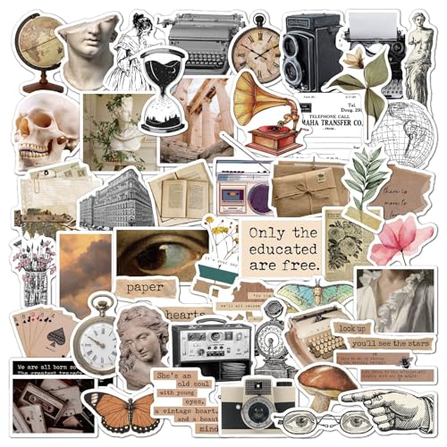 100Stück Vintage Sticker Aesthetic Aufkleber,Sticker Aesthetic,Boho Aesthetic Stickers,Wasserfeste Vintage-Vinyl-Aufkleber,für Laptops,Gitarren,iPads,Skateboards,Notebooks, Helme, Handwerk 100Stück Vintage Sticker Aesthetic Aufkleber,Sticker Aesthetic,Boho Aesthetic Stickers,Wasserfeste Vintage-Vinyl-Aufkleber,für Laptops,Gitarren,iPads,Skateboards,Notebooks, Helme, Handwerk von RANYAKE