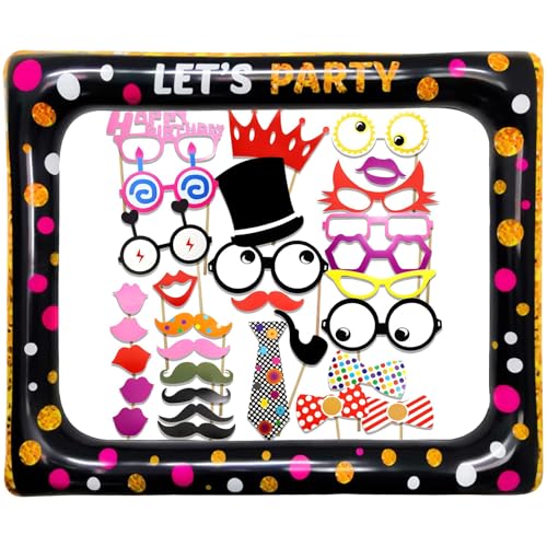 32Stück Aufblasbarer Fotorahmen und Fotorequisiten Fotoaccessoires,Photo Booth Requisiten,Party-Requisiten,Lustige Party-Fotorequisiten, Zubehör für Fotoshootings, Requisiten zum Verkleiden 32Stück Aufblasbarer Fotorahmen und Fotorequisiten Fotoaccessoires,Photo Booth Requisiten,Party-Requisiten,Lustige Party-Fotorequisiten, Zubehör für Fotoshootings, Requisiten zum Verkleiden von RANYAKE