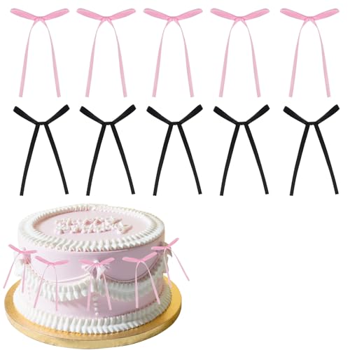 40Stück Band Bowknot Kuchen Dekoration,Schwarz Bowknot Kuchen Topper,Knoten Bänder Schleife Torte Dessert Picks,Niedliche Rosa Schleife Tortenaufleger,für Geburtstage,Jahrestage,Babyparty 40Stück Band Bowknot Kuchen Dekoration,Schwarz Bowknot Kuchen Topper,Knoten Bänder Schleife Torte Dessert Picks,Niedliche Rosa Schleife Tortenaufleger,für Geburtstage,Jahrestage,Babyparty von RANYAKE