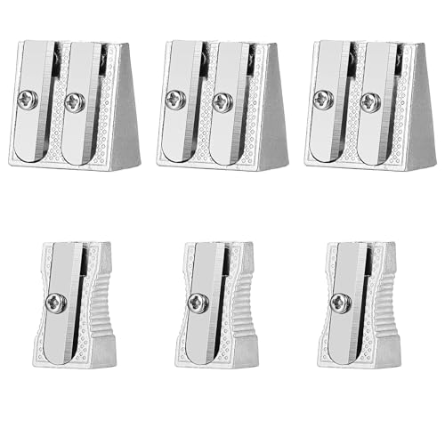 Handheld Metall Bleistiftspitzer,Bleistiftspitzer,6er-Pack Metall 2 Loch Bleistiftspitzers,Leicht zu Transportierender Mini-Bleistiftanspitz-er,Ein-Loch-Bleistiftanspitzers,für Schule,Büro,Kunst Handheld Metall Bleistiftspitzer,Bleistiftspitzer,6er-Pack Metall 2 Loch Bleistiftspitzers,Leicht zu Transportierender Mini-Bleistiftanspitz-er,Ein-Loch-Bleistiftanspitzers,für Schule,Büro,Kunst von RANYAKE