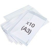 10 RAPESCO® Dokumententaschen DIN A3 transparent klar von RAPESCO®