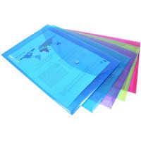 5 RAPESCO® Dokumententaschen DIN A4 überbreit farbsortiert genarbt 0,20 mm von RAPESCO®