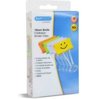 80 RAPESCO® Foldbackklammern Smiles farbsortiert 1,9 cm von RAPESCO®