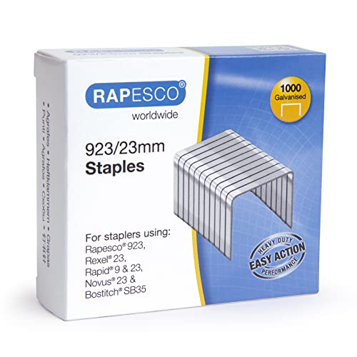 Rapesco 1242 923/23mm, Typ 23 verzinkte Heftklammern, 1000 Stück von Rapesco