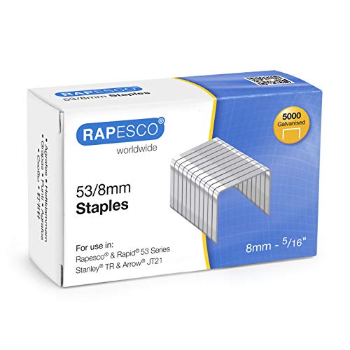 Rapesco 0750 53/8mm verzinkte Tackerklammern, 5000 Stück von Rapesco
