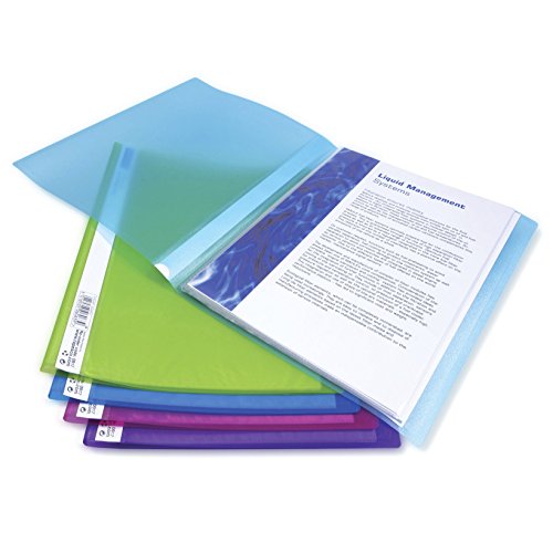 Rapesco 0917 flexibles 40-Hüllen-Sichtbuch, A4, leuchtende transparente Farben von RAPESCO