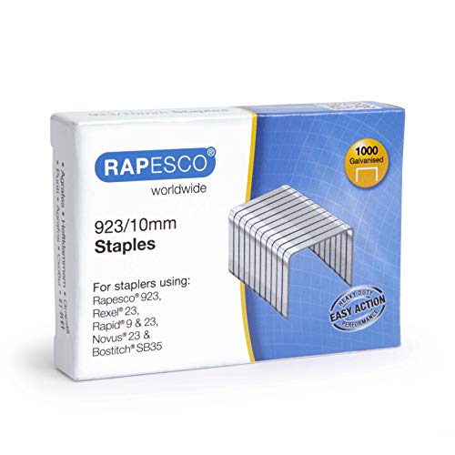 Rapesco 1237 923/10mm, Typ 23 verzinkte Heftklammern, 1000 Stück von Rapesco